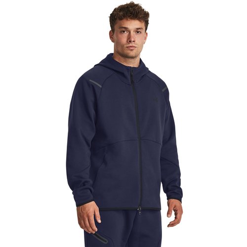 Under Armour Unstoppable Fleece Full-Zip Hoodie - Black/Navy - 1379806-410
