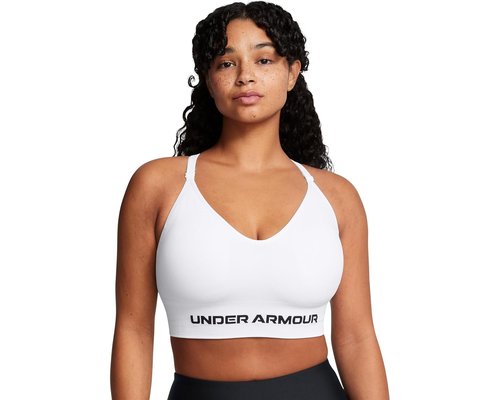 Under Armour Vanish Seamless Low Impact Sports Bra Bra - White/Black - 1384417-100
