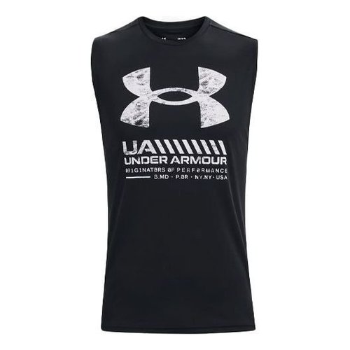 Under Armour Velocity Graphic Sleeveless Shirt - Black/White - 1362303-001