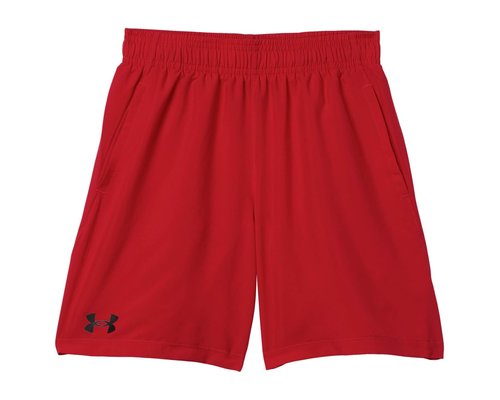 Under Armour Woven Shorts Big Kid Clothing - Red/Black - 1377264-601