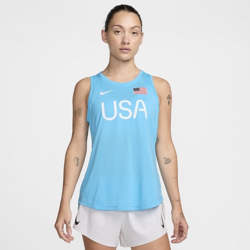 USA One Nike Dri-FIT Running Tank Top - Baltic Blue/Old Royal/White - FJ3428-416