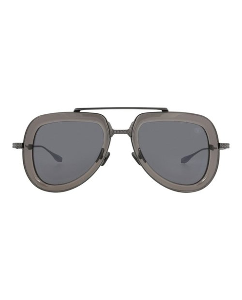 Valentino AviatorFrame Acetate/Metal Sunglasses - Black Black Grey (Vls/129B/50)
