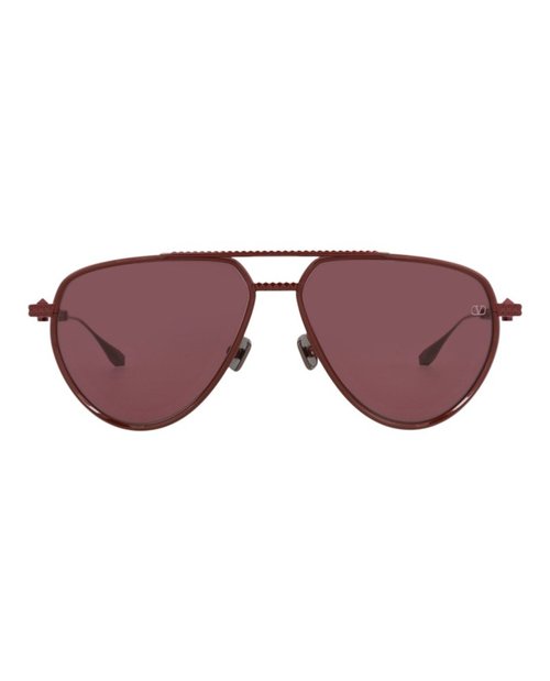 Valentino AviatorFrame Metal Sunglasses - Bordeaux Bordeaux Bordeaux (Vls/133F/59)