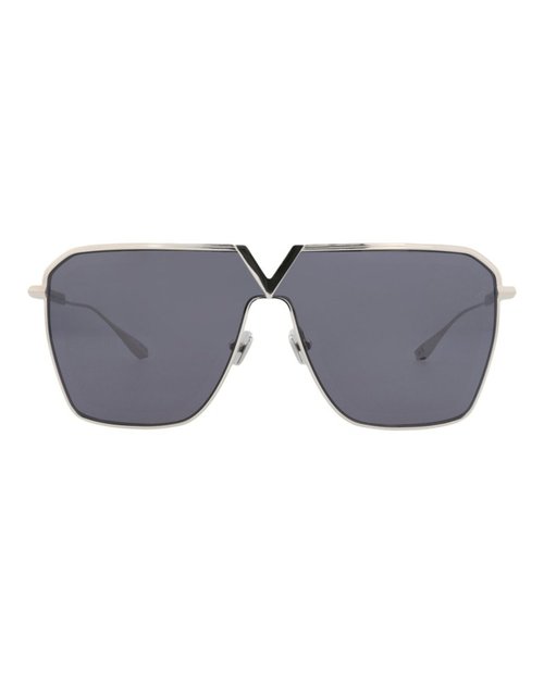 Valentino AviatorFrame Metal Sunglasses - Silver Silver Grey (Vls/137A/134)