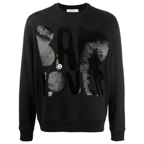 Valentino Bad Lover Sequinned Sweatshirt - Black - UV0MF14M6U10NO
