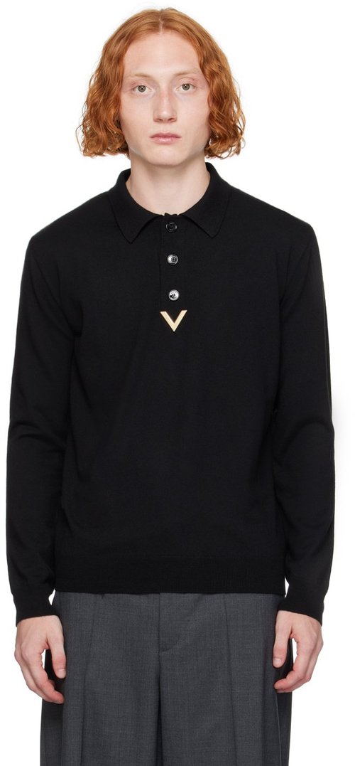 Valentino Black Hardware Polo - Nero - 5V3KP03AAC60NO