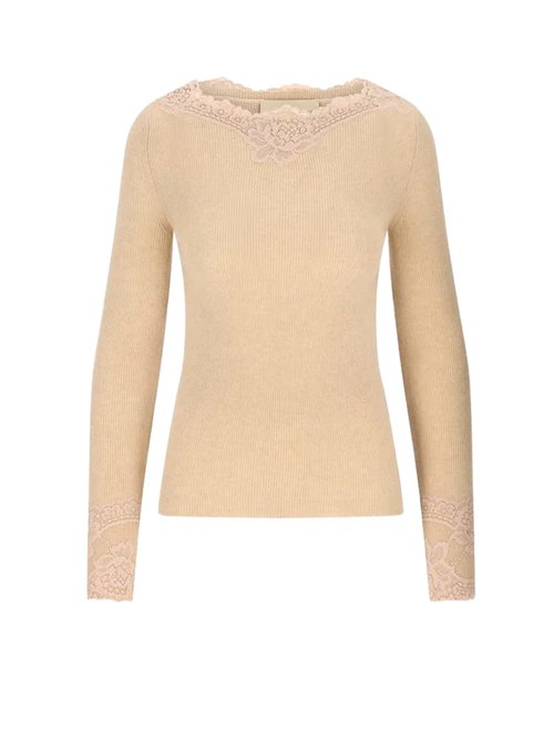 Valentino Cashmere Sweater With Lace Inserts - 7B0KC68M9QTDPT