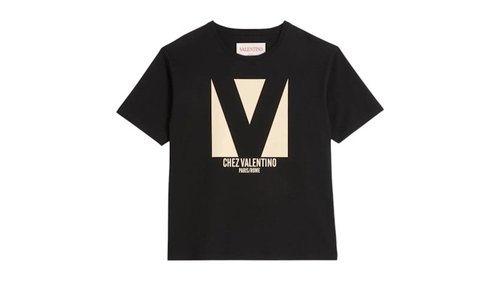 Valentino Chez Valentino Print T-Shirt - Black - 6V3MG16PAQ90N0
