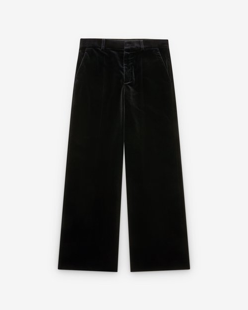Valentino Cotton Velvet Pants - Black - 7V0RBO00B480NO