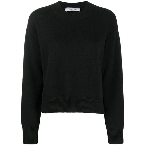Valentino CrewNeck Cashmere Jacket - Black - UB3KCB395MJ0NO