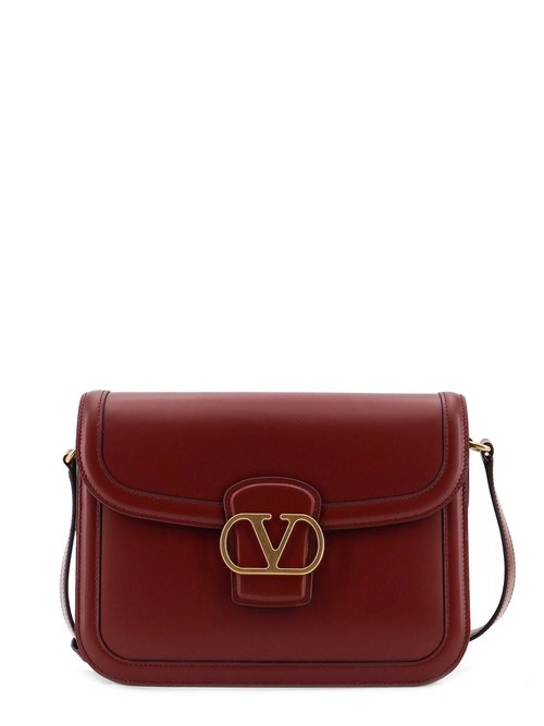 Valentino Garavani 9to5 Leather Shoulder Bag - Red - 7W2B0R46UHFAFJ