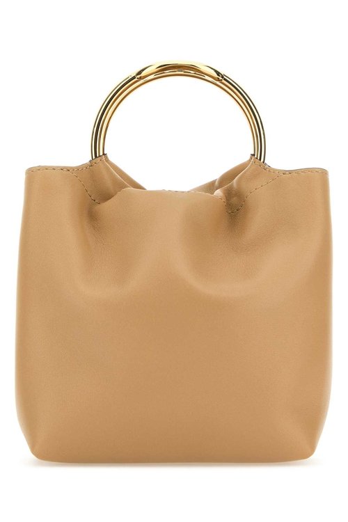 Valentino Garavani Leather Bucket Bag - Beige - 4W2B0N18TLJGH9
