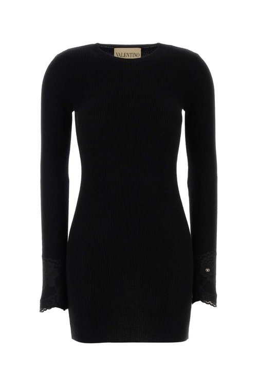 Valentino Garavani Black Cashmere Dress - 7B0KC69G9SH0NO