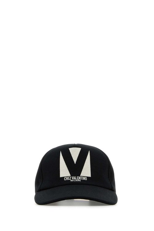 Valentino Garavani Black Cotton Baseball Cap - 6Y2HDA41WGJ0NA