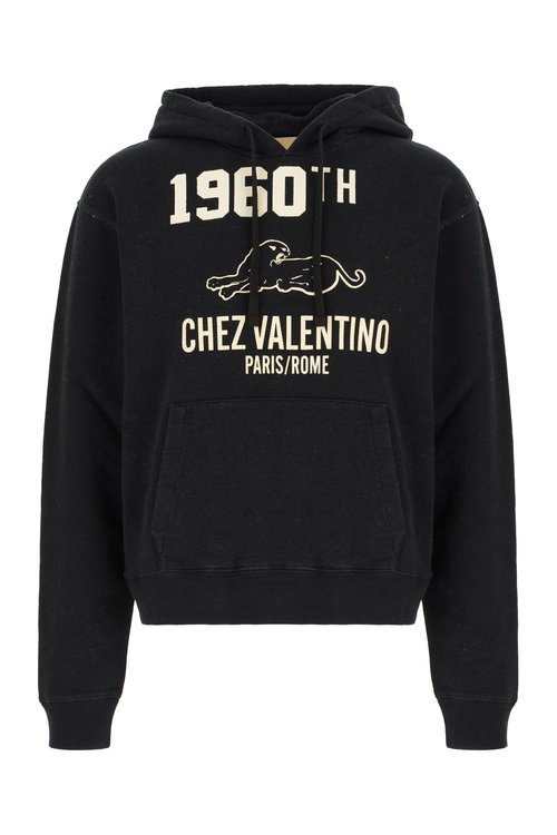 Valentino Black Hoodie - Nero/Burro - 7V3MF29MB1M9RA