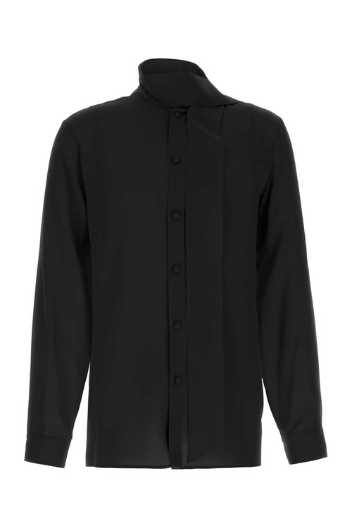 Valentino Garavani Crepe Shirt - Black - 7V0ABT01B3N0NO