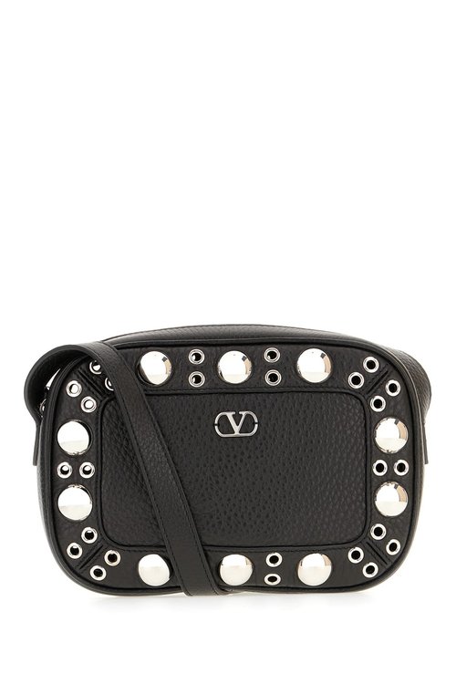 Valentino Garavani Black Nellcôte Calfskin Shoulder Bag - Nero - 7Y2B0R74MJL0NO