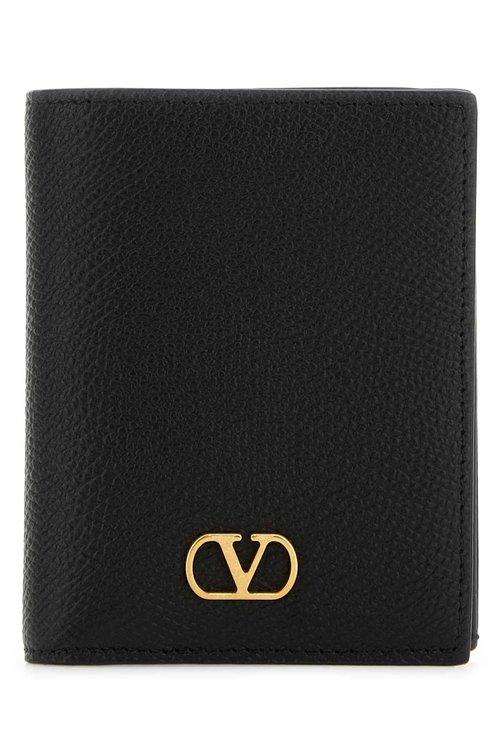 Valentino Garavani Black Leather Vlogo Wallet - 7W2P0AJ5SNP0NO