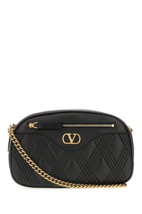 Valentino Garavani Women Black Nappa Leather Medium Quiltie 67 Shoulder Bag