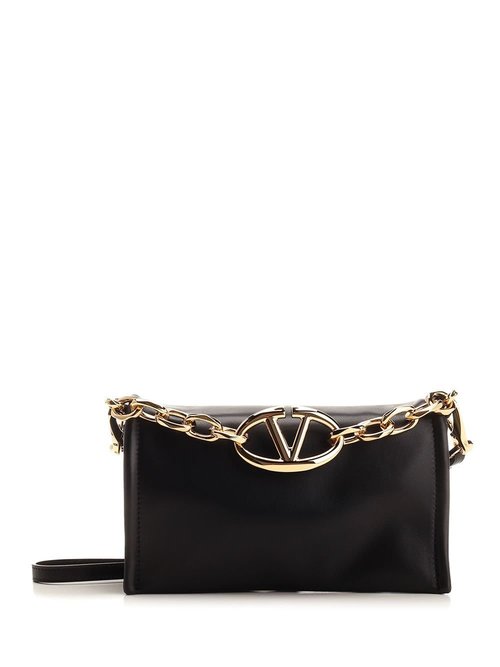 Valentino Garavani Black Vlogo Chain Clutch Bag - Nero - 5W2B0N94PHV0NO