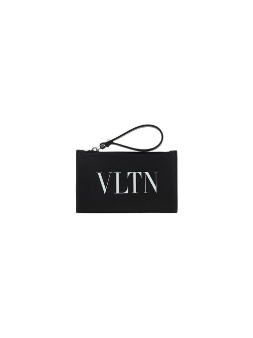 Valentino Garavani Black vltn Card Holder With Zip - 2Y2P0540LVN0NI