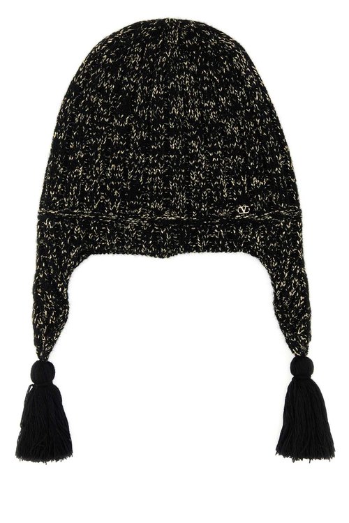 Valentino Garavani Black Wool Blend Beanie - 7W2HB02FKAWG14