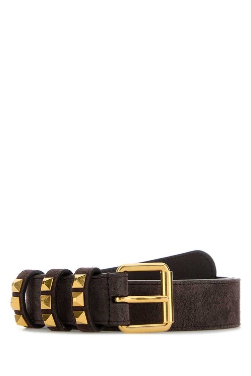 Valentino Garavani Brown Suede Belt - 8W2T0SV3SWU0TO