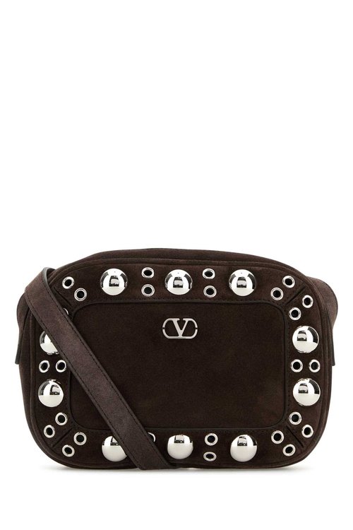 Valentino Garavani Suede Nellcã'te Crossbody Bag - Brown - 7Y2B0R74JET0TO