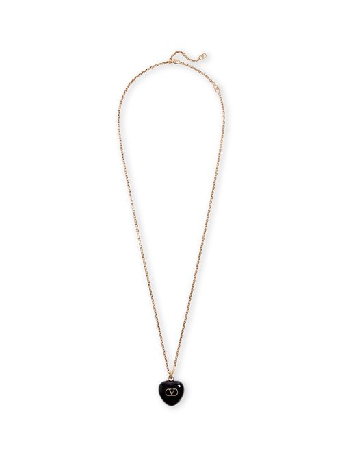Valentino Garavani Coeur Royal Metal And Enamel Necklace - 7W2J0AE2MJP0RN
