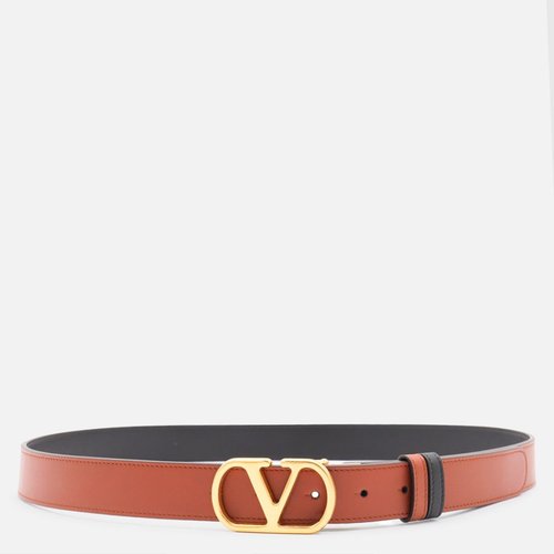 Valentino Garavani Cognac Leather Belt - 8Y2T0SQ3IYRDRN
