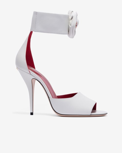 Valentino Garavani Black Drip Rose Kidskin Heeled Sandals - N78 Nero/Multicolor - 7W0S0MY5RDW