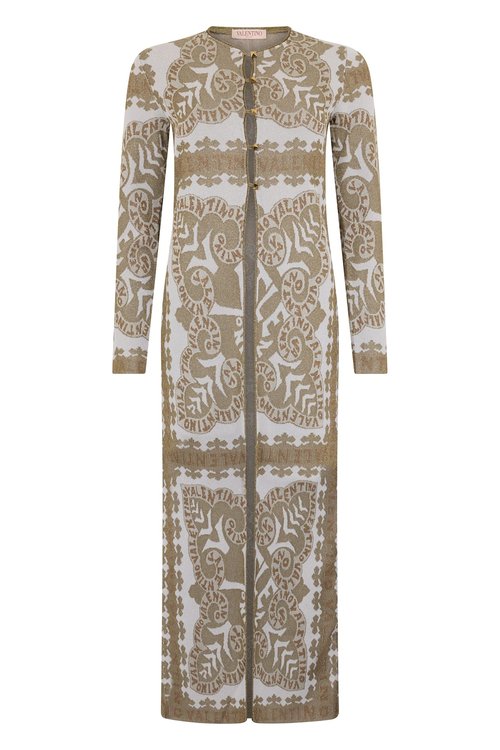 Valentino Garavani Elegant Long Dress With Refined Geometric Print - 2B3KA05N7SE46M