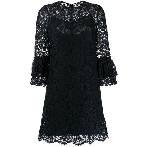Valentino Garavani Flared Floral Lace Mini Dress - Blue - SB3VAP051EC598