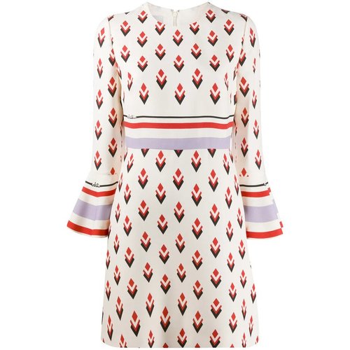 Valentino Garavani GeometricPrint Dress - Ivory - UB3VASP15LKAM0