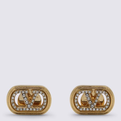 Valentino Garavani Gold And Crystal Earrings - 8W2J0Y80YCW9MN