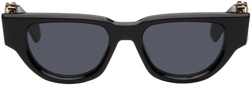 Valentino Garavani II Cat Eye Frame Sunglasses - Black/Dark Grey - VLS-103A-50