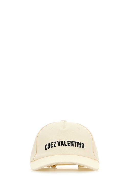 Valentino Garavani Ivory Cotton Baseball Cap - 7Y2HDA41FVH0AN