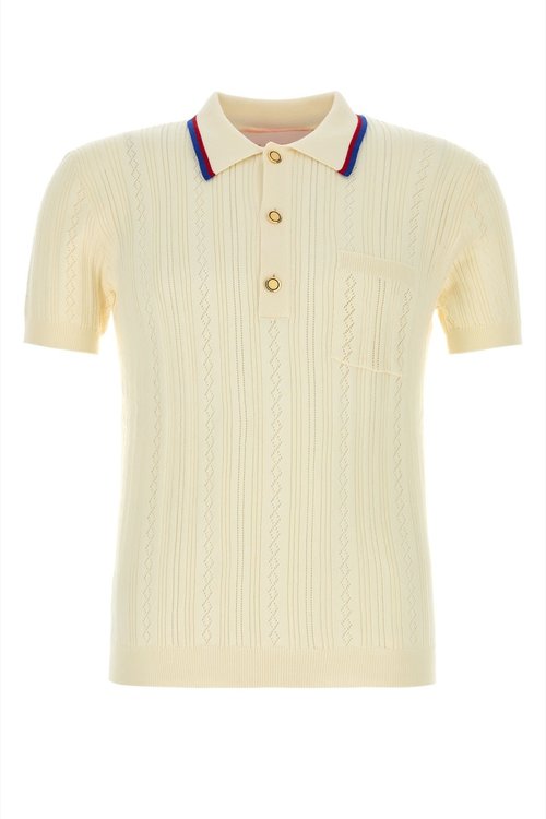 Valentino Garavani Ivory Cotton Polo Shirt - 6V3KP03PAPC581