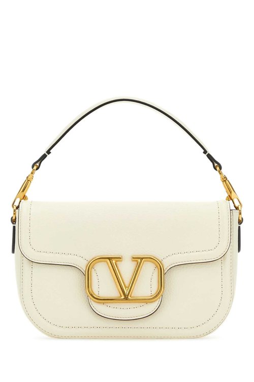 Valentino Garavani Ivory Leather Alltime Shoulder Bag - White - 5W0B0N20IMZ098