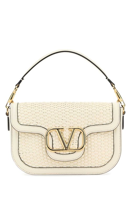 Valentino Garavani Ivory Leather Alltime Shoulder Bag - White - 5W2B0N62IUG098