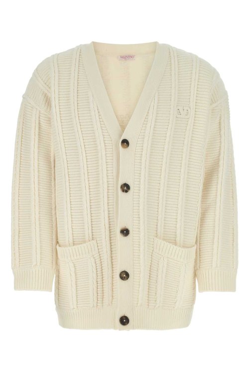 Valentino Garavani Ivory Wool Cardigan - A03 - 2V3KA02L95MA03