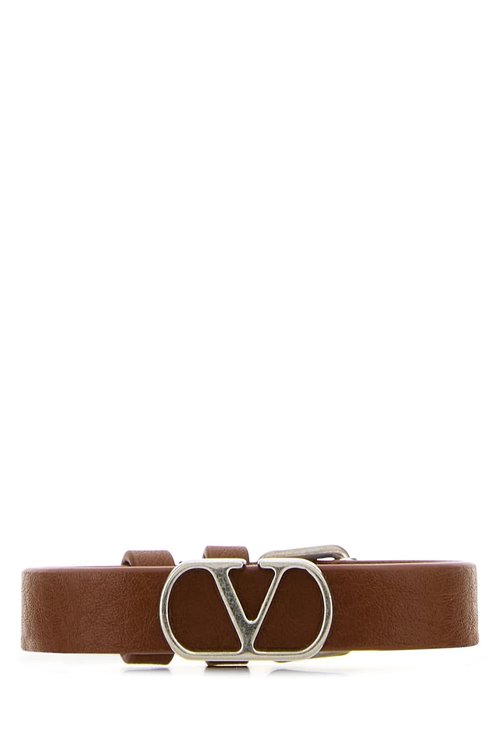 Valentino Garavani Leather Bracelet Vlogo - 6Y2J0S49GMYWU2