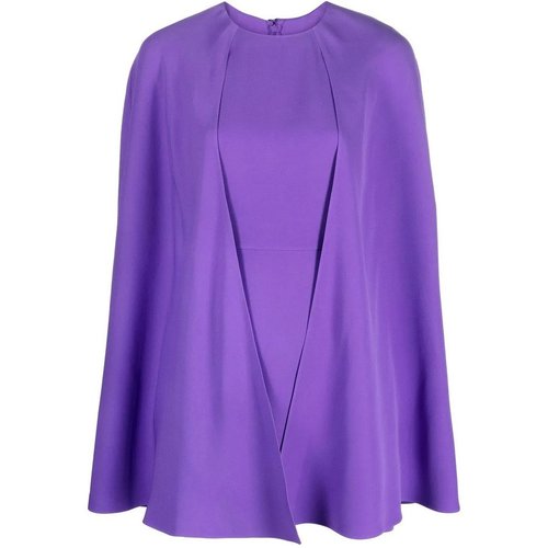 Valentino Garavani Mini Cocktail Dress In Cady Silk - Purple - 1B3VA0101MM7D6