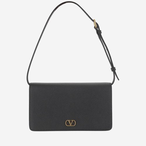 Valentino Garavani Mini Vlogo Signature Leather Bag - Black/Yellow - WP0AK8SNP0NO