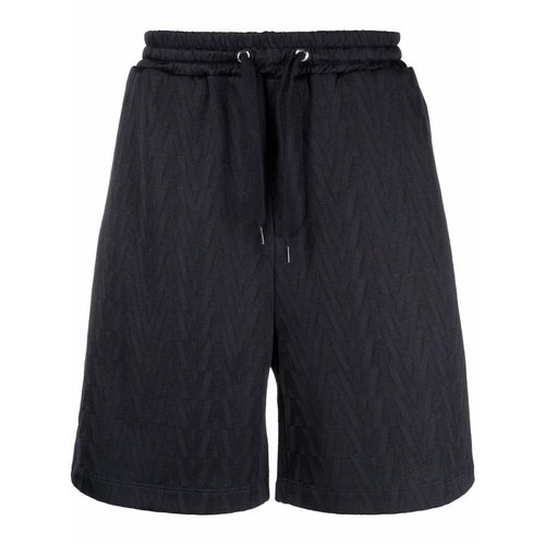 Valentino Garavani Monogram Jersey Track Shorts - Blue - XV3MD02C842CK7