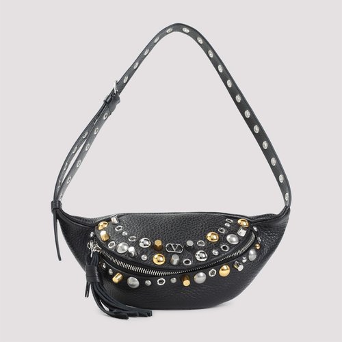 Valentino Garavani Nellcote Belt Bag - Black/Gold Tone - 7Y2B0R39MJL0NONERO