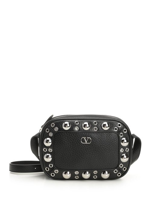 Valentino Garavani nellcôte Chain Shoulder Bag - Black - YB0R74MJL0NO