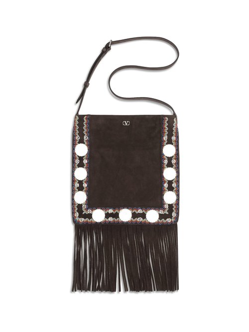 Valentino Garavani Nellcôte Shoulder Bag - Brown/Multi-Color - 7W2B0R33KJKRCB