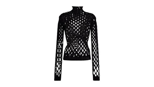 Valentino Garavani Net Knitted Top - Black - WB0KC27M6SN0NO