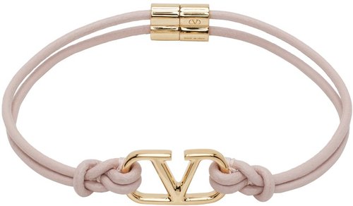 Valentino Garavani Pink VLogo Signature Bracelet - Rose Quartz - 5W2J0U26DJY16Q